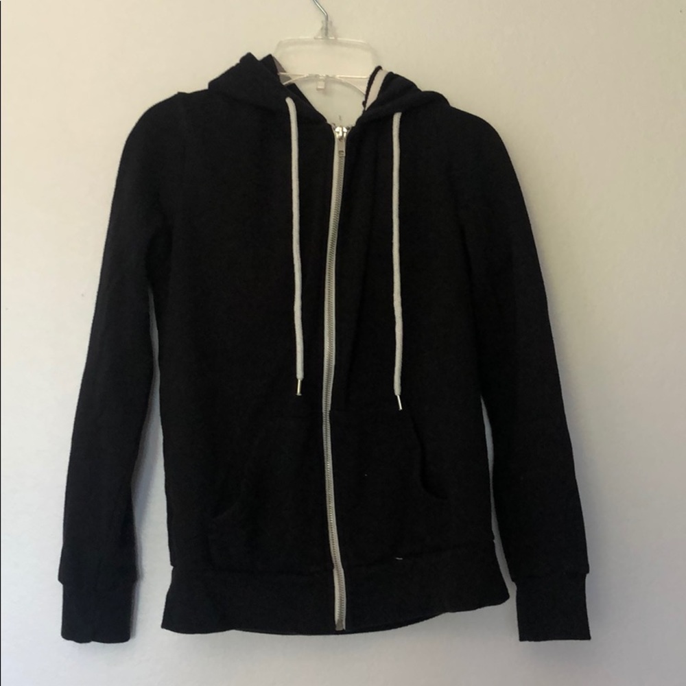 Forever 21 black zip up hoodie size small